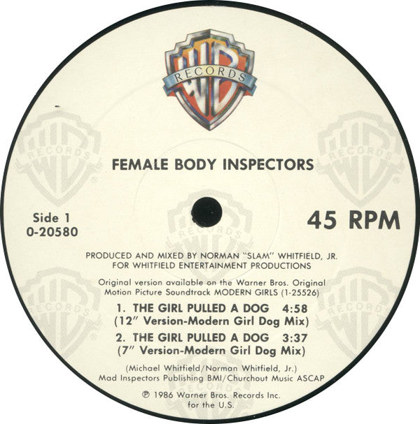 Female Body Inspectors : The Girl Pulled A Dog (12")