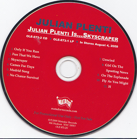 Julian Plenti : Is... Skyscraper (CD, Album, Promo)