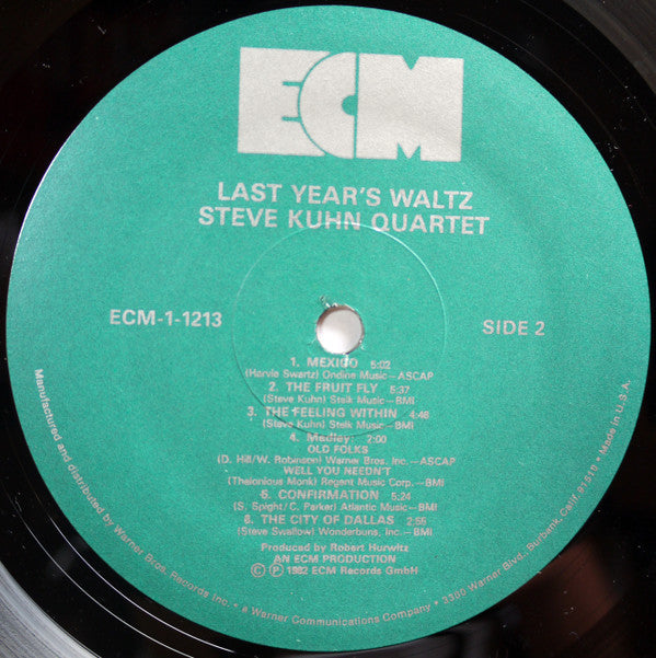 Steve Kuhn Quartet : Last Year´s Waltz (LP, Album)