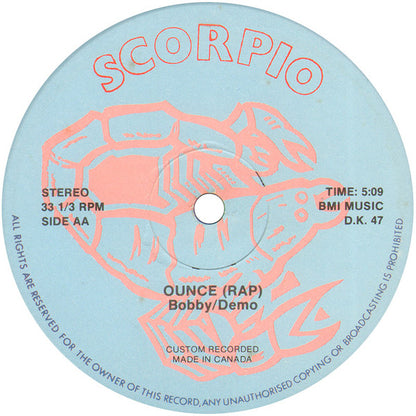 Bobby / Demo : More Ounce (Rap) (12", Tur)