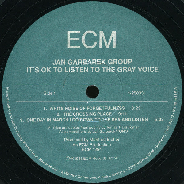 Jan Garbarek Group : It's OK To Listen To The Gray Voice (LP, Album)