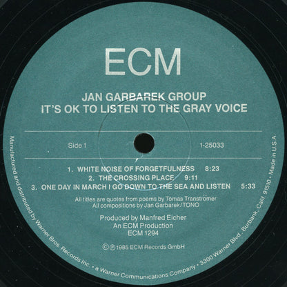 Jan Garbarek Group : It's OK To Listen To The Gray Voice (LP, Album)