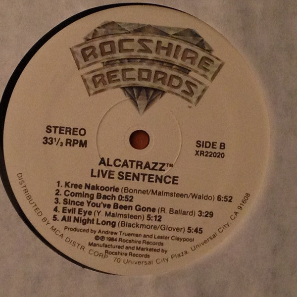 Alcatrazz : Live Sentence (No Parole From Rock 'n' Roll) (LP, Album)