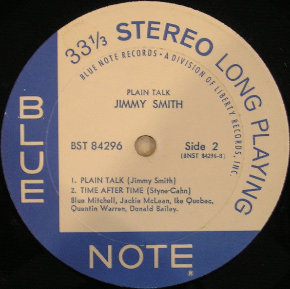 Jimmy Smith : Plain Talk (LP, Album)