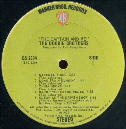 The Doobie Brothers : The Captain And Me (LP, Album, Ter)