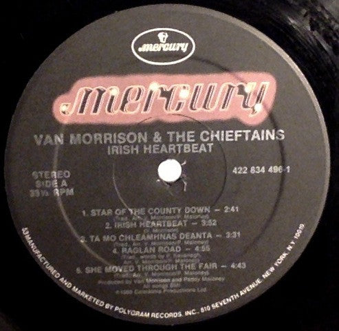 Van Morrison & The Chieftains : Irish Heartbeat (LP, Album)