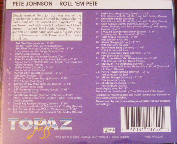 Pete Johnson : Roll 'Em Pete (CD, Comp)