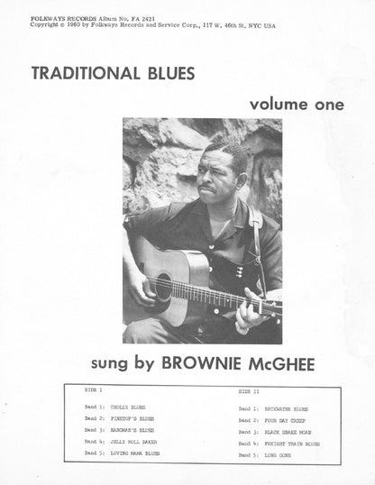 Brownie McGhee : Traditional Blues - Vol. 1 (LP, Album, Mono)