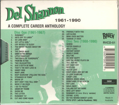 Del Shannon : 1961-1990 (A Complete Career Anthology) (2xCD, Comp)