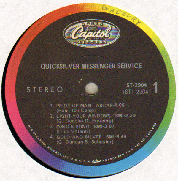 Quicksilver Messenger Service : Quicksilver Messenger Service (LP, Album, Los)