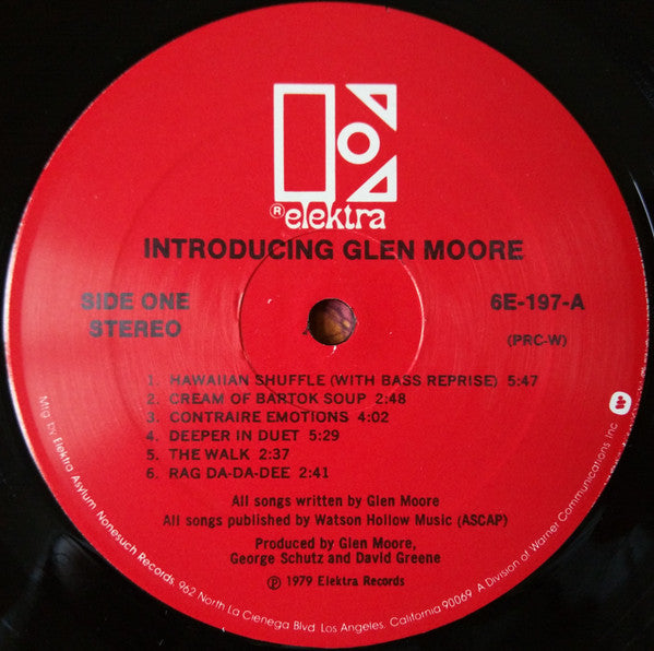 Glen Moore : Introducing (LP, Album)