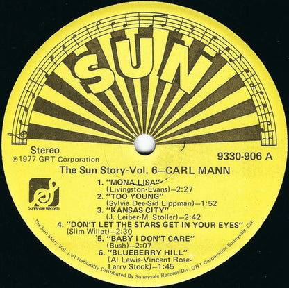 Carl Mann : The Sun Story Vol.6 (LP, Comp)