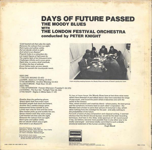 The Moody Blues : Days Of Future Passed (LP, Album, RE, W -)