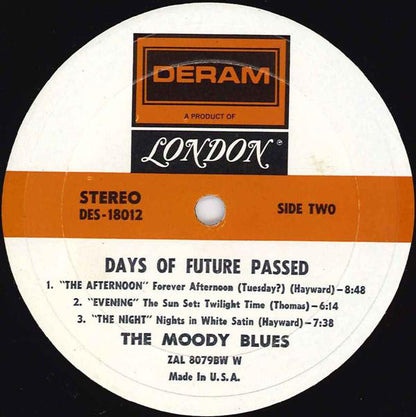 The Moody Blues : Days Of Future Passed (LP, Album, RE, W -)