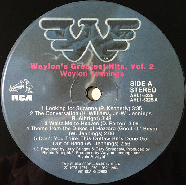 Waylon Jennings : Waylon's Greatest Hits Vol.2 (LP, Comp)