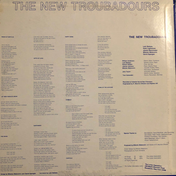 The New Troubadours : Winds Of Birth (LP)