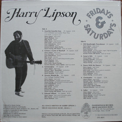 Harry Lipson : Fridays & Saturdays (LP)