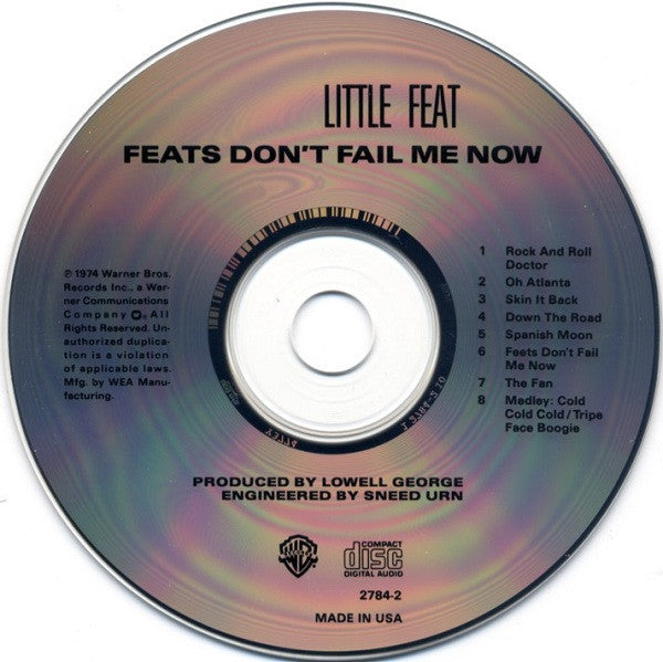 Little Feat : Feats Don't Fail Me Now (CD, Album, RE, RM)