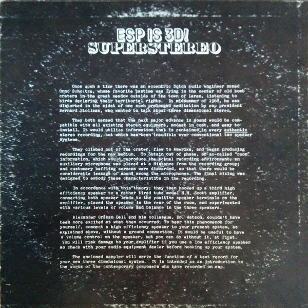 Various : ESP Is 3D! Superstereo (LP, Smplr)