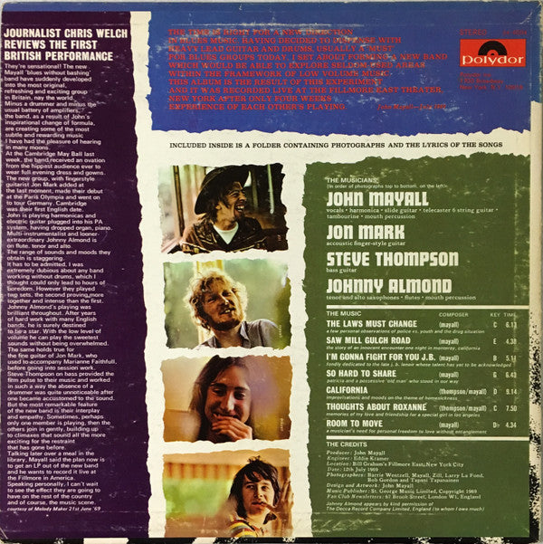 John Mayall : The Turning Point (LP, Album, Pit)