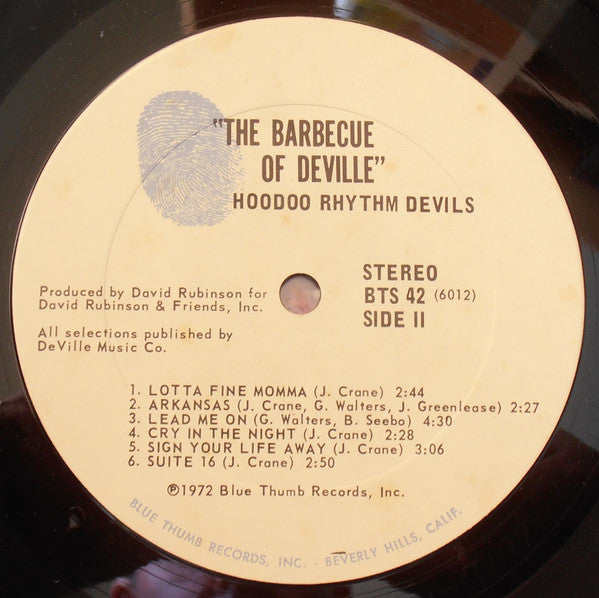 Hoodoo Rhythm Devils : The Barbecue Of Deville (LP, Album)