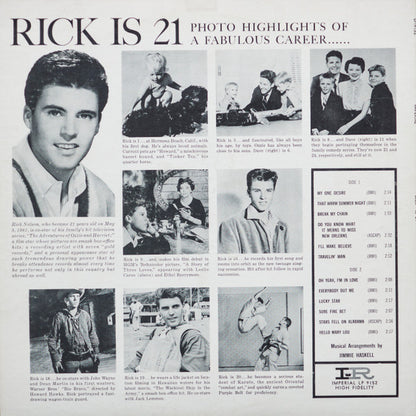 Ricky Nelson (2) : Rick Is 21 (LP, Album, Mono)