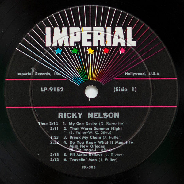 Ricky Nelson (2) : Rick Is 21 (LP, Album, Mono)