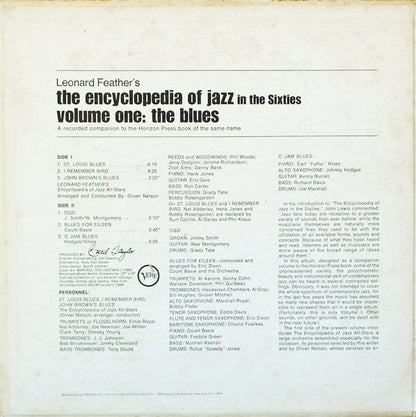 Various : Leonard Feather Encyclopedia Of Jazz In The '60's Volume One The Blues (LP, Album, Comp, Mono, Promo)