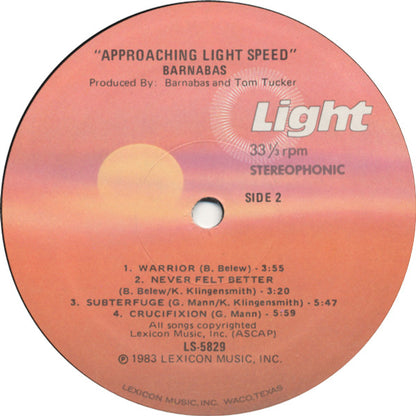 Barnabas (3) : Approaching Light Speed (LP, Album)