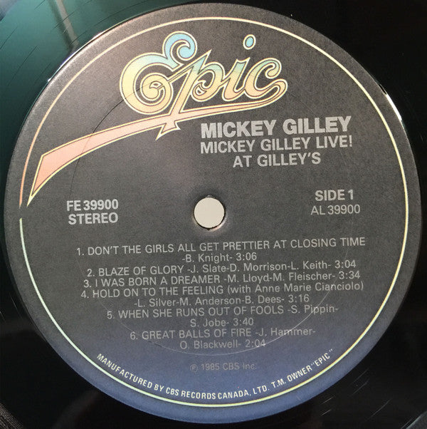 Mickey Gilley : Mickey Gilley Live! At Gilley's (LP)