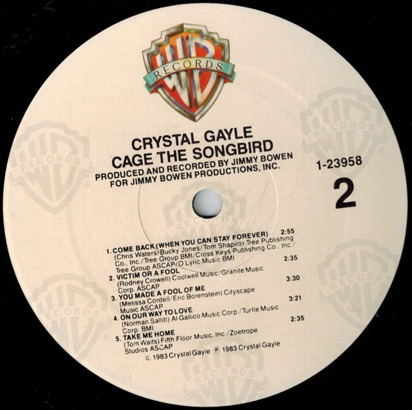 Crystal Gayle : Cage The Songbird (LP, Album)