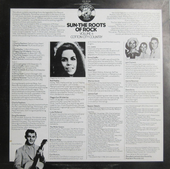 Various : Sun: The Roots Of Rock: Volume 4: Cotton City Country (LP, Comp, Mono)