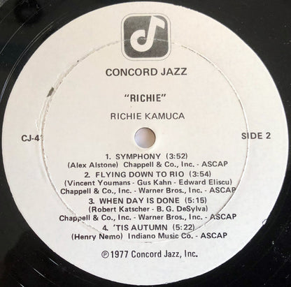 The Richie Kamuca Quartet : Richie (LP, Album, RE)