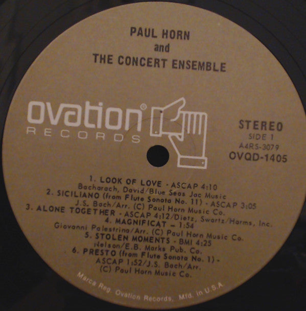 Paul Horn & The Concert Ensemble : Paul Horn & The Concert Ensemble (LP, Album, Quad)