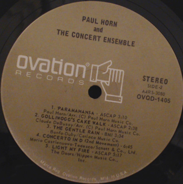 Paul Horn & The Concert Ensemble : Paul Horn & The Concert Ensemble (LP, Album, Quad)