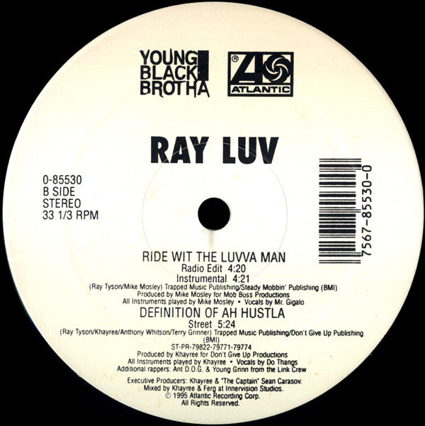 Ray Luv : Definition Of Ah Hustla / Ride With The Luvva Man (12")