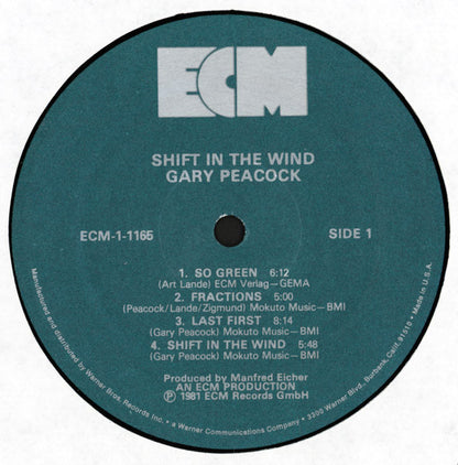 Gary Peacock, Art Lande, Eliot Zigmund : Shift In The Wind (LP, Album)