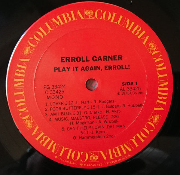 Erroll Garner : Play It Again, Erroll! (2xLP, Comp, Mono)