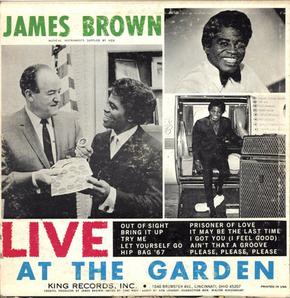 James Brown & The Famous Flames : Live At The Garden (LP, Album, Mono, Bla)