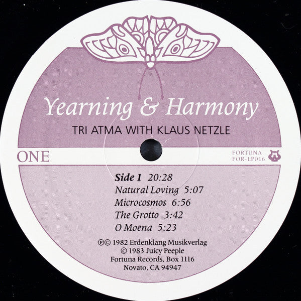 Tri Atma With Klaus Netzle : Yearning & Harmony (LP, Album)