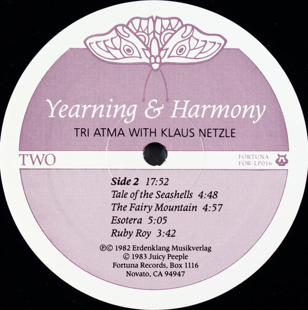 Tri Atma With Klaus Netzle : Yearning & Harmony (LP, Album)