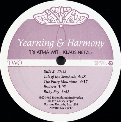 Tri Atma With Klaus Netzle : Yearning & Harmony (LP, Album)