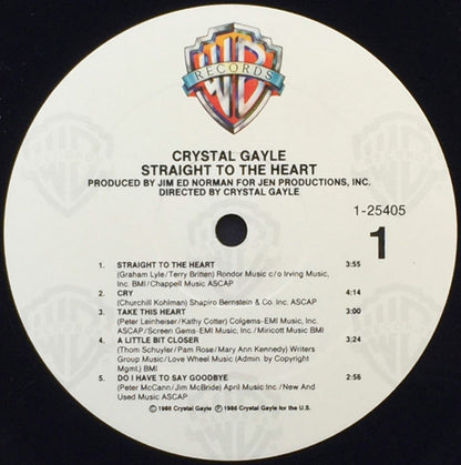 Crystal Gayle : Straight To The Heart (LP)