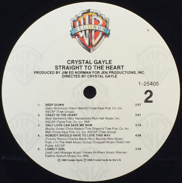 Crystal Gayle : Straight To The Heart (LP)