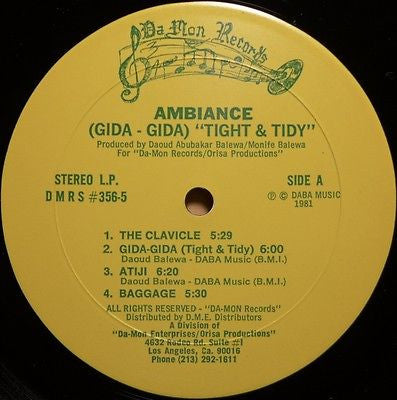 Ambiance II Fusion : (Gida-Gida) "Tight & Tidy" (LP, Album)