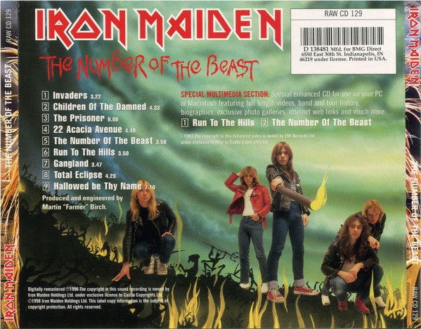 Iron Maiden : The Number Of The Beast (CD, Album, Club, Enh, RE, RM)