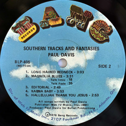 Paul Davis (3) : Southern Tracks & Fantasies (LP, Album, NAM)