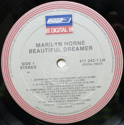 Marilyn Horne, English Chamber Orchestra : Beautiful Dreamer (LP, Comp)