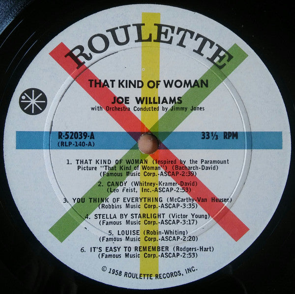 Joe Williams : Joe Williams With Songs About That Kind Of  Woman (LP, Album, Mono, Abb)