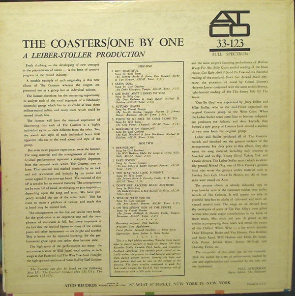 The Coasters : One By One (LP, Album, Mono)